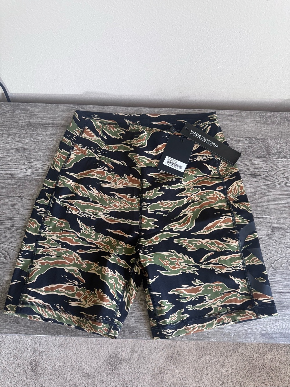 Virus Camo Performance Shorts - Green/Brown/Black